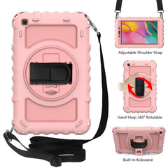 For Samsung Galaxy Tab A 8.0  2019 T290 / T295 360 Degree Rotation PC + Silicone Shockproof Combination Case with Holder & Hand Grip Strap & Neck Strap, For Galaxy Tab A 8.0 2019, For Galaxy Tab A 8.0 2019 T290