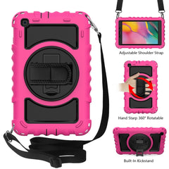 For Samsung Galaxy Tab A 8.0  2019 T290 / T295 360 Degree Rotation PC + Silicone Shockproof Combination Case with Holder & Hand Grip Strap & Neck Strap, For Galaxy Tab A 8.0 2019, For Galaxy Tab A 8.0 2019 T290