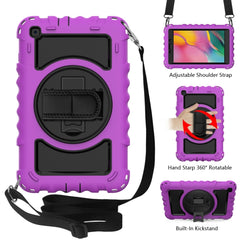 For Samsung Galaxy Tab A 8.0  2019 T290 / T295 360 Degree Rotation PC + Silicone Shockproof Combination Case with Holder & Hand Grip Strap & Neck Strap, For Galaxy Tab A 8.0 2019, For Galaxy Tab A 8.0 2019 T290