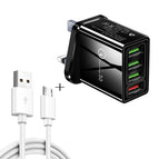Micro USB Set UK Plug / Black