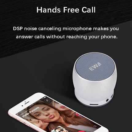 EWA A150 Portable Mini Bluetooth Speaker Wireless Hifi Stereo Strong Bass Music Boom Box Metal Subwoofer, Support Micro SD Card & 3.5mm AUX