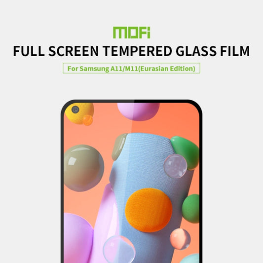 MOFI 9H 2.5D Full Screen Tempered Glass Film, For Galaxy A11 / M11(EU), For Galaxy A21, For Galaxy A21S, For Xiaomi RedMi 10X 4G, For Xiaomi RedMi 10X 5G, For Xiaomi RedMi 9, For Huawei Y7P, For Huawei Honor X10, For Huawei Y5P/Y5 Prime����������������...