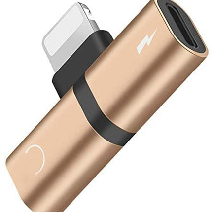Zs-18182 2 PCS 2 in 1 8 Pin Male to 8 Pin Charging + 8 Pin Audio Female Connector Earphone Adapter, Supports Call & Volume Control, Compatible with IOS 13 System