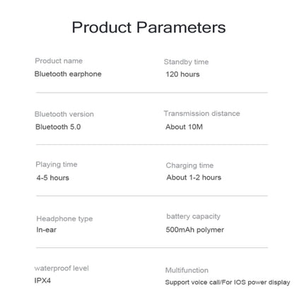 T&G TG905 TWS Bluetooth Earphone Wireless Sport Headphone 5D Stereo Headsets with LED Display & Charging Box