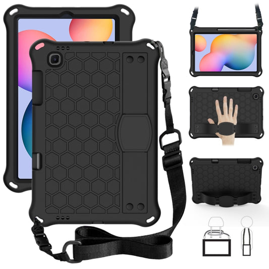 Honeycomb Design EVA + PC Material Four Corner Anti Falling Flat Protective Shell With Strap, For Galaxy Tab S6 Lite P610, For  Galaxy Tab S6 Lite P610