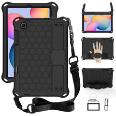 Honeycomb Design EVA + PC Material Four Corner Anti Falling Flat Protective Shell With Strap, For Galaxy Tab S6 Lite P610, For  Galaxy Tab S6 Lite P610