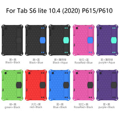 Honeycomb Design EVA + PC Material Four Corner Anti Falling Flat Protective Shell With Strap, For Galaxy Tab S6 Lite P610, For  Galaxy Tab S6 Lite P610