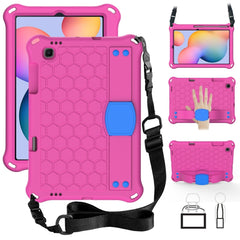 Honeycomb Design EVA + PC Material Four Corner Anti Falling Flat Protective Shell With Strap, For Galaxy Tab S6 Lite P610, For  Galaxy Tab S6 Lite P610