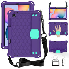Honeycomb Design EVA + PC Material Four Corner Anti Falling Flat Protective Shell With Strap, For Galaxy Tab S6 Lite P610, For  Galaxy Tab S6 Lite P610