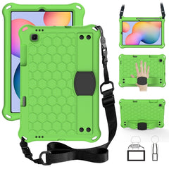 Honeycomb Design EVA + PC Material Four Corner Anti Falling Flat Protective Shell With Strap, For Galaxy Tab S6 Lite P610, For  Galaxy Tab S6 Lite P610