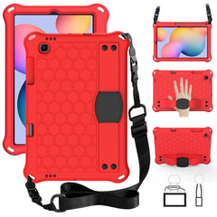 Honeycomb Design EVA + PC Material Four Corner Anti Falling Flat Protective Shell With Strap, For Galaxy Tab S6 Lite P610, For  Galaxy Tab S6 Lite P610