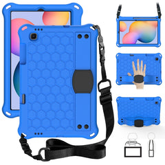 Honeycomb Design EVA + PC Material Four Corner Anti Falling Flat Protective Shell With Strap, For Galaxy Tab S6 Lite P610, For  Galaxy Tab S6 Lite P610