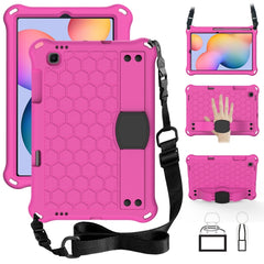 Honeycomb Design EVA + PC Material Four Corner Anti Falling Flat Protective Shell With Strap, For Galaxy Tab S6 Lite P610, For  Galaxy Tab S6 Lite P610