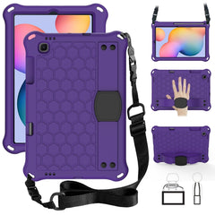 Honeycomb Design EVA + PC Material Four Corner Anti Falling Flat Protective Shell With Strap, For Galaxy Tab S6 Lite P610, For  Galaxy Tab S6 Lite P610