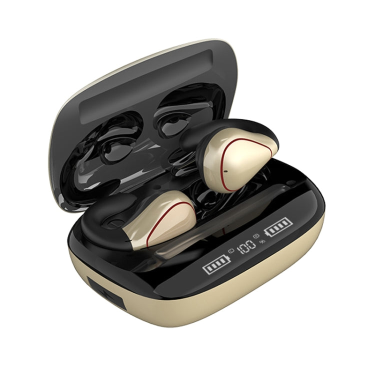 T20 TWS Bluetooth 5.0 Touch Wireless Bluetooth Earphone with Three LED Battery Display & Charging Box, Support Call & Voice Assistant