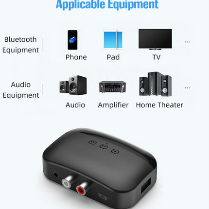 B20 NFC Bluetooth 5.0 Music Receiver Car Bluetooth Receiver, Support Hands-free Call & TF Vard & U Disk
