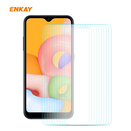 10 PCS ENKAY Hat-Prince 0.26mm 9H 2.5D Curved Edge Tempered Glass Film, For Samsung Galaxy A01, For Samsung Galaxy A10s, For Samsung Galaxy A11 / Galaxy M11, For Samsung Galaxy A21, For Samsung Galaxy A21s, For Samsung Galaxy A31, For Samsung Galaxy A41