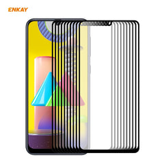 10 PCS ENKAY Hat-Prince Full Glue 0.26mm 9H 2.5D Tempered Glass Full Coverage Film, For Galaxy A01 10 PCS, For Samsung Galaxy M31 / M21, For Galaxy A11 / M11 10 PCS, For Galaxy A21s 10pcs, For Galaxy A31 10 PCS, For Galaxy A41 10 PCS