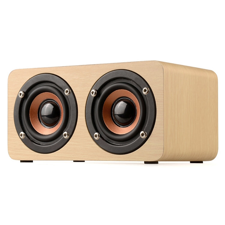 W5 Portable HiFi Shock Bass Wooden Bluetooth Speaker, W5