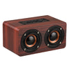 W5 Portable HiFi Shock Bass Wooden Bluetooth Speaker, W5