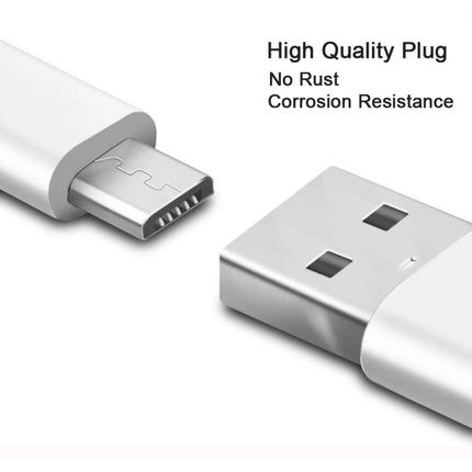 2.4A USB Male to Micro USB Male Interface Charge Cable, Length: 1m(White), 1m
