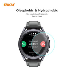 2 PCS ENKAY Hat-Prince 0.2mm 9H 2.15D Curved Edge Tempered Glass Screen Protector Watch Film, For Samsung Galaxy Watch 3 45mm, For Samsung Galaxy Watch 3 41mm