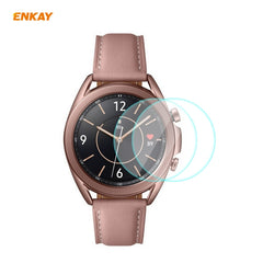 2 PCS ENKAY Hat-Prince 0.2mm 9H 2.15D Curved Edge Tempered Glass Screen Protector Watch Film, For Samsung Galaxy Watch 3 45mm, For Samsung Galaxy Watch 3 41mm