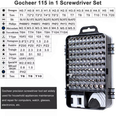 115 in 1 Precision Screw Driver Mobile Phone Computer Disassembly Maintenance Tool Set, 115 in 1 (Black), 115 in 1 (Red), 115 in 1 (Purple), 115 in 1 (Yellow), 115 in 1 (Blue)