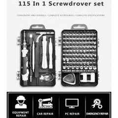 115 in 1 Precision Screw Driver Mobile Phone Computer Disassembly Maintenance Tool Set, 115 in 1 (Black), 115 in 1 (Red), 115 in 1 (Purple), 115 in 1 (Yellow), 115 in 1 (Blue)