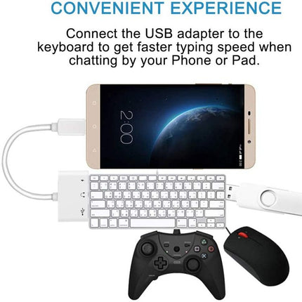 3 in 1 USB-C OTG Adapter with 3.5mm Headphone Jack, Compatible for iPad Pro and Type-C Jack Phone