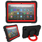 For Amazon Kindle Fire HD8 (2020) / Black + Red
