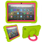 For Amazon Kindle Fire HD8 (2020) / Glass Green + Rose Red