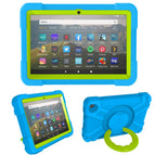 For Amazon Kindle Fire HD8 (2020) / Blue + Grass Green