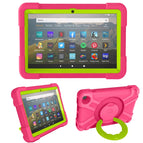 For Amazon Kindle Fire HD8 (2020) / Rose Red + Grass Green