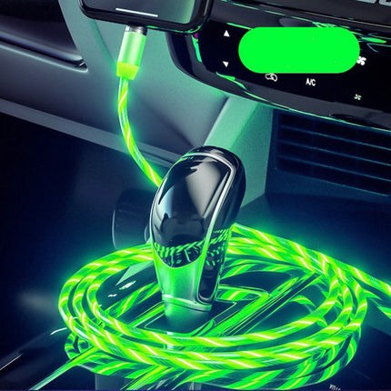 USB to 8 Pin Magnetic Suction Colorful Streamer Mobile Phone Charging  Cable, Length: 1m, 1m