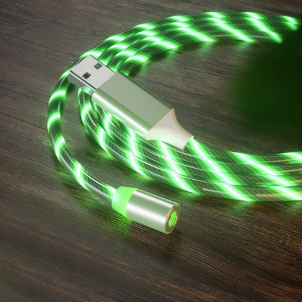 USB to 8 Pin Magnetic Suction Colorful Streamer Mobile Phone Charging  Cable, Length: 1m, 1m
