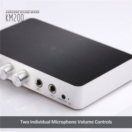 KM200 Portable Digital Stereo Audio Echo System Machine HDMI Karaoke Mixer Amplifier 4K/2K TV PC Home Theater