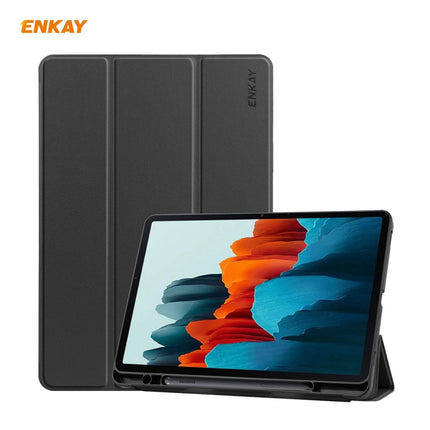 ENKAY ENK-8011 PU Leather + TPU Smart Case with Pen Slot for Samsung Galaxy Tab S7 11.0 T870 / T875, For Galaxy Tab S8 / Galaxy Tab S7 11.0