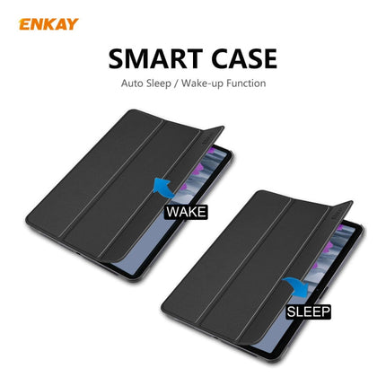 ENKAY ENK-8010 PU Leather + Plastic Smart Case with Three-folding Holder for Samsung Galaxy Tab S7 11.0 T870 / T875, For Galaxy Tab S8 / Galaxy Tab S7 11.0