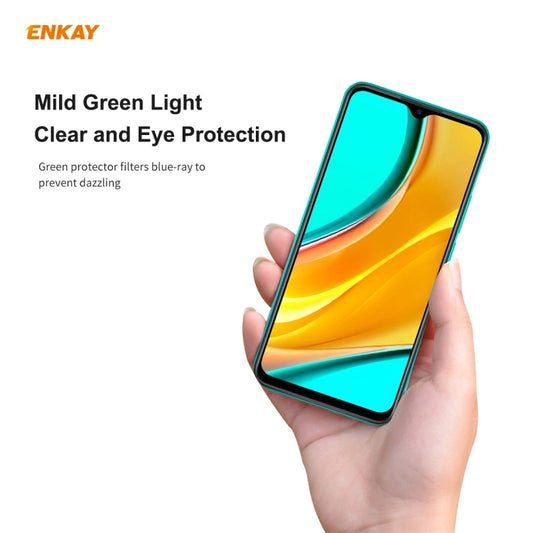 5 PCS ENKAY Hat-Prince 0.26mm 9H 6D Curved Full Screen Eye Protection Green Film Tempered Glass Protector, For Xiaomi Redmi Note 8 Pro, For Redmi Note 9S/Note 9 Pro, For Redmi 10X 4G/Redmi Note 9, For Xiaomi Redmi 9 / 9A / 9C, For Samsung Galaxy A71