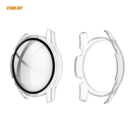 For Huawei Watch GT 2 46mm ENKAY Hat-Prince ENK-AC8202 Full Coverage PC Frosted Case + 9H Tempered Glass Protector