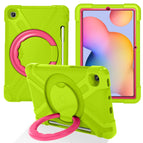 For Galaxy Tab S6 Lite P610 / Glass Green + Rose Red