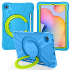 For  Galaxy Tab S6 Lite P610 / Blue + Grass Green