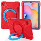For Galaxy Tab S6 Lite P610 / Red + Blue