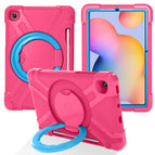 For Galaxy Tab S6 Lite P610 / Rose Red + Blue