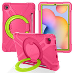 For Galaxy Tab S6 Lite P610 / Rose Red + Grass Green