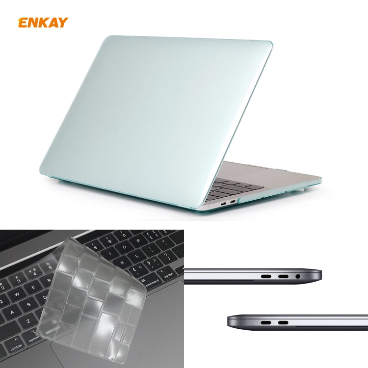 ENKAY Hat-Prince 3 in 1 For MacBook Pro 13 inch A2289 / A2251 (2020) Crystal Hard Shell Protective Case + Europe Version Ultra-thin TPU Keyboard Protector Cover + Anti-dust Plugs Set, For MacBook Pro 13 inch A2289 / A2251 (2020)