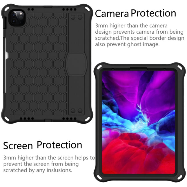 Honeycomb Design EVA + PC Material Four Corner Anti Falling Flat Protective Shell with Strap, For iPad Air 2022 / 2020 10.9