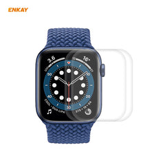 2 PCS For Apple Watch Series 6/5/4/SE 44mm ENKAY Hat-Prince 3D Full Screen PET Curved Hot Bending HD Screen Protector Film, For Apple Watch Series 6/5/4/SE 44mm