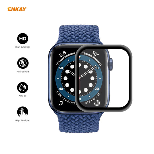 5 PCS For Apple Watch Series 6/5/4/SE 44mm ENKAY Hat-Prince 3D Full Screen PET Curved Hot Bending HD Screen Protector Film, For Apple Watch Series 6/5/4/SE 44mm